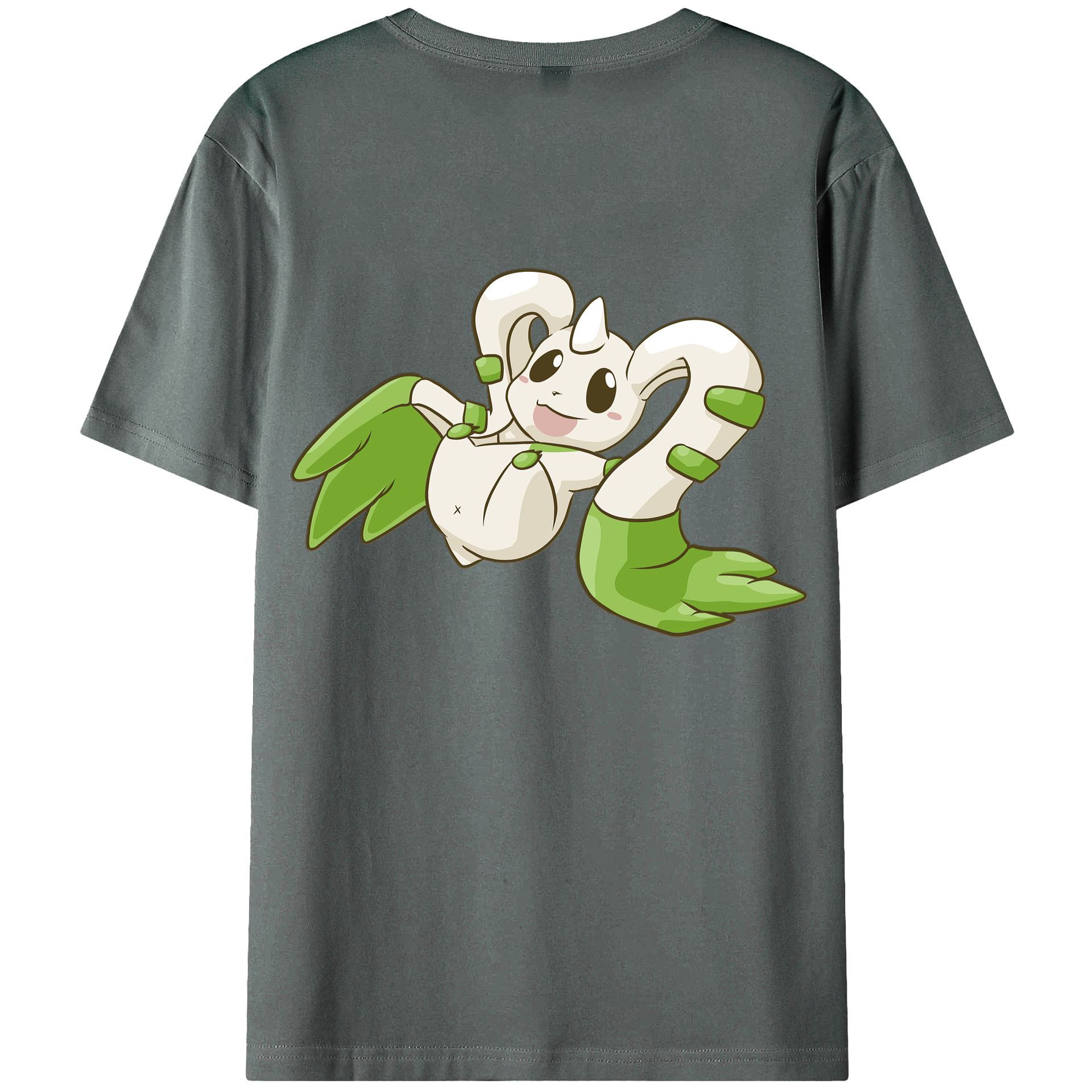 （画像用） Digimon デジタルモンスター/デジモン 綿100％ メンズ半袖Tシャツ（バックプリント） 通気性